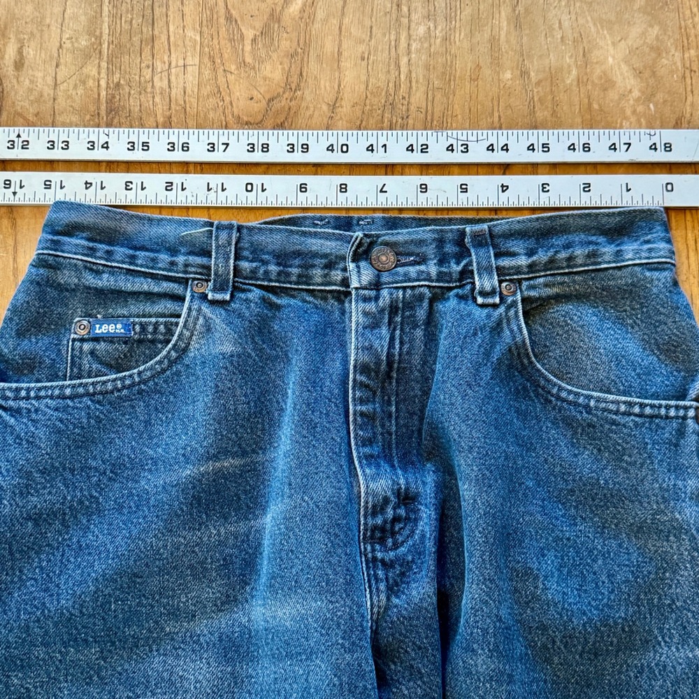 Vintage Lee High Waisted Mom Jeans Dark Wash Denim Classic Fit Womens Size 10 - Picture 4 of 5